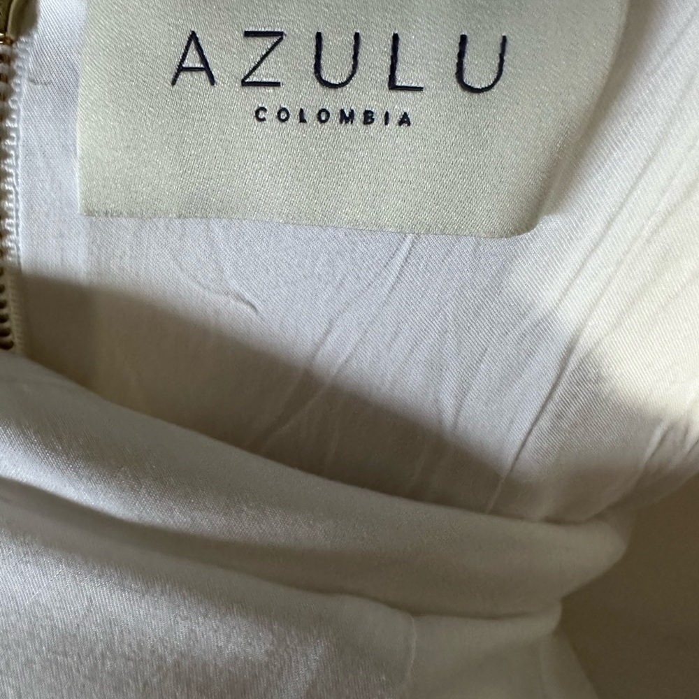 Azulu Colombia Square Neck Puff Sleeve Crop Top Size M - Picture 3 of 4